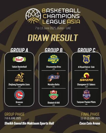 浙江广厦男篮将出战亚洲篮球冠军联赛，布朗领